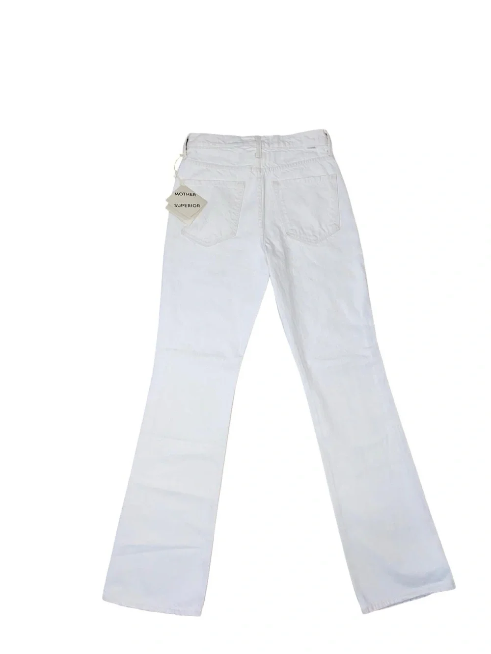 MOTHER Superior The Scooter Skimp High Rise Flare Jeans Natural Selection White